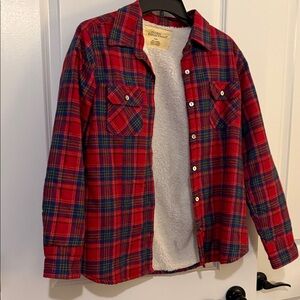 Natural Reflections Red and Purple Plaid Jacket